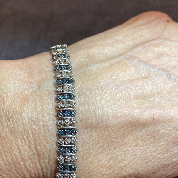 Sterling Silver Tennis Style Bracelet - Picture 5 of 6